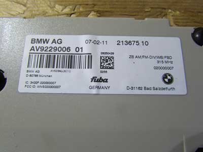 BMW Antenna Amplifier Control Module Suppression Filter 5 Piece Set Fuba 65209229006 F01 F10 528i 535i 550i 740i 750i 760Li7